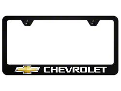 Chevrolet PC License Plate Frame; UV Print on Black (Universal; Some Adaptation May Be Required)