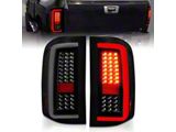 Light Bar Style LED Tail Lights; Black Housing; Smoked Lens (07-13 Silverado 1500 w/ Factory Halogen Tail Lights)