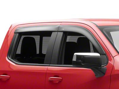 Low Profile Ventvisor Window Deflectors; Front and Rear; Matte Black (19-24 Silverado 1500 Crew Cab)