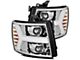 AlphaRex LUXX-Series LED Projector Headlights; Chrome Housing; Clear Lens (07-13 Silverado 1500)