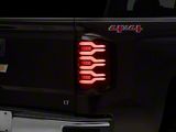 AlphaRex LUXX-Series LED Tail Lights; Black/Red Housing; Smoked Lens (14-18 Silverado 1500 w/ Factory Halogen Tail Lights)