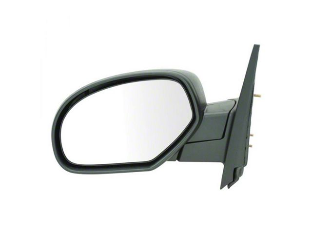 Manual Mirror; Textured Black; Driver Side (07-13 Silverado 1500)