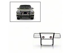 Modular Grille Guard with 5.30-Inch Red Round Flood LED Lights; Stainless Steel (99-02 Silverado 1500)