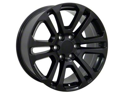 Next Gen Sierra Style Black 6-Lug Wheel; 22x9; 28mm Offset (19-25 Silverado 1500)