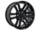 Next Gen Sierra Style Black 6-Lug Wheel; 22x9; 28mm Offset (19-25 Silverado 1500)