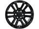 Next Gen Sierra Style Black 6-Lug Wheel; 22x9; 28mm Offset (19-25 Silverado 1500)