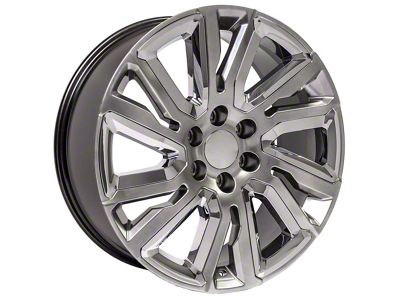 Next Gen Sierra Style Hyper Black with Chrome Insert 6-Lug Wheel; 22x9; 28mm Offset (19-24 Silverado 1500)