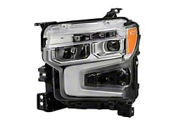 OE Style Full LED Headlight with White LED DRL Headlight; Chrome Housing; Clear Lens; Driver Side (22-24 Silverado 1500 LTZ, RST Redline Edition)