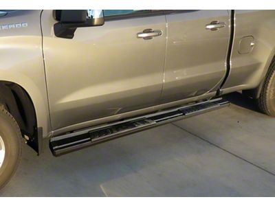 OE Style Running Boards; Black (19-24 Silverado 1500 Double Cab)