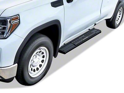 OE Style Running Boards; Black (19-25 Silverado 1500 Regular Cab)