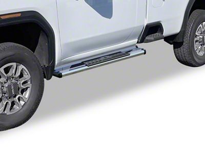 OE Style Running Boards; Polished (19-25 Silverado 1500 Regular Cab)