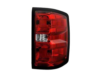 OEM Style Non-Accent Tail Light; Black Housing; Red/Clear Lens; Passenger Side (16-18 Silverado 1500 w/ Factory Halogen Tail Lights)