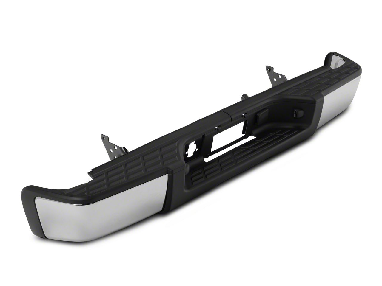 Silverado Oem Style Steel Rear Bumper Not Pre Drilled For Backup Sensors Chrome