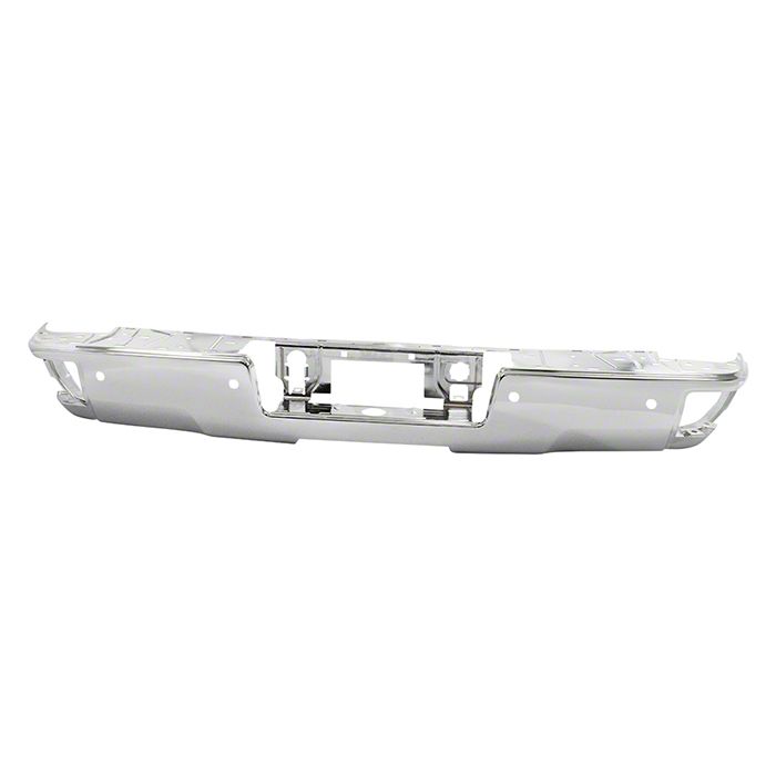 Silverado Oem Style Steel Rear Bumper Shell Pre Drilled For Backup Sensors Chrome