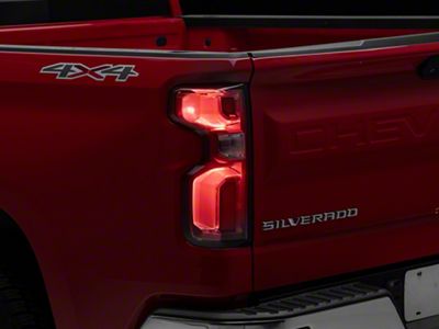 OEM Style Tail Light; Black Housing; Red/Clear Lens; Driver Side (19-23 Silverado 1500 w/ Factory LED Tail Lights)