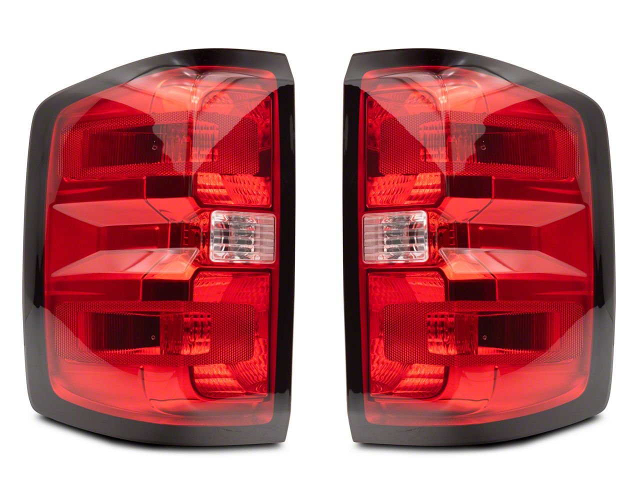 Silverado 1500 OEM Style Tail Light; Chrome Housing; Red/Clear Lens; Driver  Side (14-18 Silverado 1500 w/ Factory Halogen Tail Lights) - Free Shipping