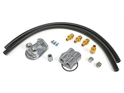 Oil Filter Relocation Kit with 90-Degree Bypass; 18mm x 1.50 Threads (99-13 4.3L Silverado 1500)