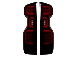 OLED Tail Lights; Black Housing; Red Smoked Lens (19-23 Silverado 1500 w/ Factory LED Tail Lights)