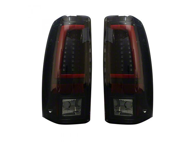 OLED Tail Lights; Chrome Housing; Smoked Lens (99-06 Silverado 1500 Fleetside)