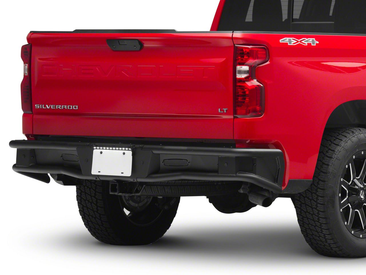 Silverado 1500 Outlaw Rear Bumper; Textured Black (19-23 Silverado 1500 ...