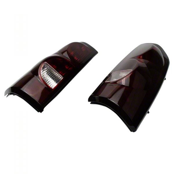 Silverado 1500 Performance Series Tail Lights Black Housing Red Clear Lens 03 06 Silverado