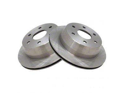 Plain Vented 6-Lug Rotors; Rear Pair (99-06 Silverado 1500)