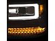 Plank Style Projector Headlights with Sequential Turn Signals; Chrome Housing; Clear Lens (16-18 Silverado 1500 w/ Factory HID Headlights)