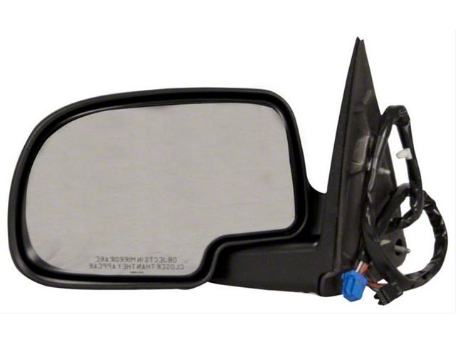 Replacement Powered Heated Foldaway Side Mirror with Turn Signal; Driver Side; Gray Cap (03-06 Silverado 1500)