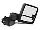 Powered Heated Manual Extendable Towing Mirrors with Smoked LED Turn Signals; Black (19-24 Silverado 1500)