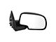 Powered Heated Manual Folding Mirror; Flat Black; Passenger Side (03-06 Silverado 1500)