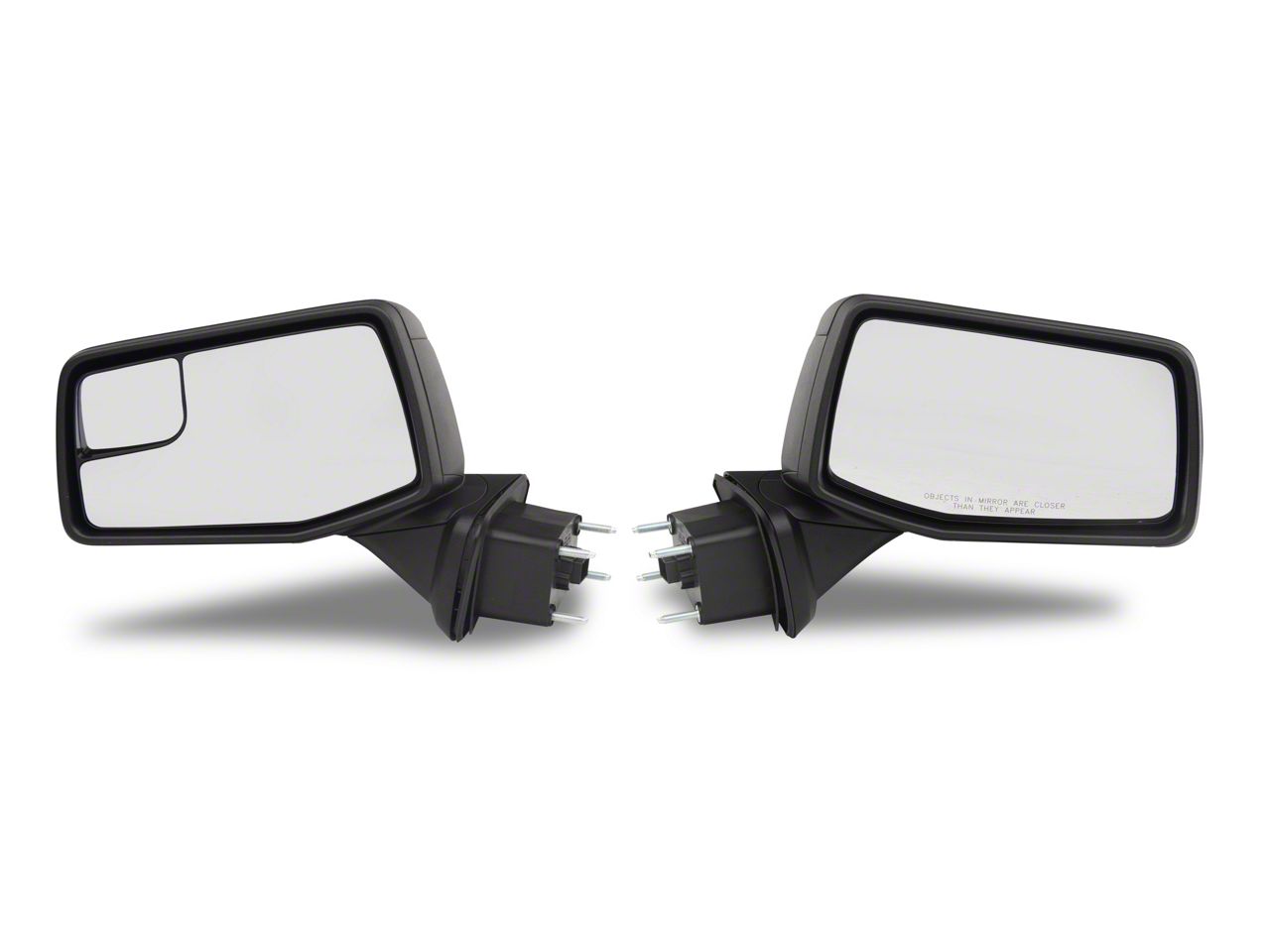 Silverado 1500 Powered Heated Manual Folding Mirrors with Spotter Glass; Textured  Black (19-24 Silverado 1500) - Free Shipping