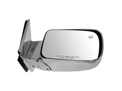 Powered Heated Mirror; Chrome; Passenger Side (99-02 Silverado 1500)