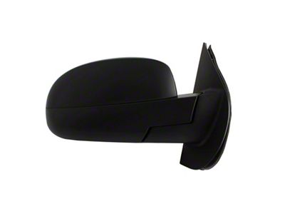 Powered Heated Mirror; Shiny Black; Passenger Side (07-14 Silverado 1500)