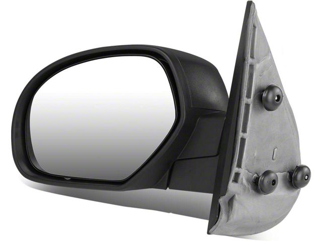 Powered Heated Side Mirror; Black; Driver Side (07-13 Silverado 1500)