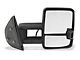 Powered Heated Towing Mirrors with Amber Turn Signals; Black (07-13 Silverado 1500)