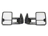 Powered Heated Towing Mirrors with Smoked Turn Signals; Black (99-06 Silverado 1500)