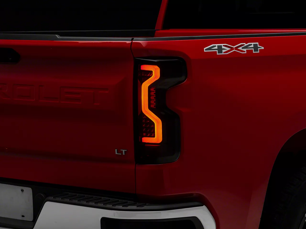 Silverado 1500 PROSeries LED Tail Lights; Jet Black Housing; Smoked