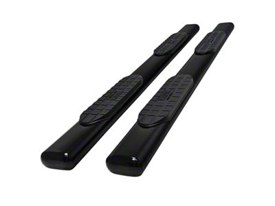 Pro Traxx 6-Inch Oval Side Step Bars; Black (19-24 Silverado 1500 Crew Cab)