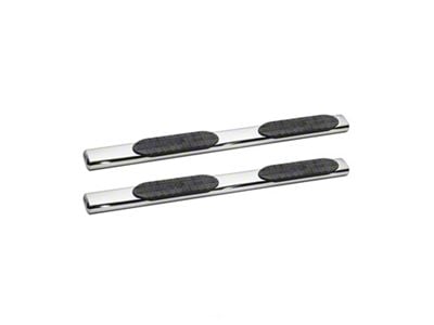 Pro Traxx 6-Inch Oval Side Step Bars; Stainless Steel (19-25 Silverado 1500 Crew Cab)