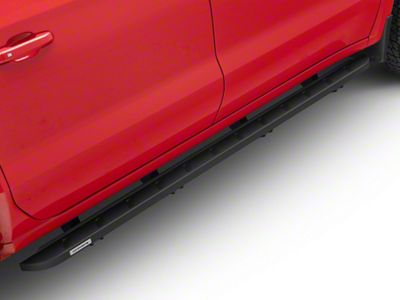 Go Rhino RB10 Slim Running Boards; Textured Black (19-25 Silverado 1500 Crew Cab)