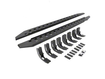 Go Rhino RB20 Slim Running Boards; Textured Black (19-25 Silverado 1500 Double Cab)