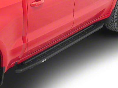 Go Rhino RB30 Slim Line Running Boards; Textured Black (19-25 Silverado 1500 Crew Cab)