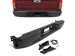 Rear Bumper; Black (99-06 Silverado 1500 Fleetside)