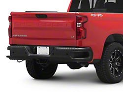 Rear Bumper; Pre-Drilled for Backup Sensors; Black (19-24 Silverado 1500 w/o Factory Dual Exhaust)