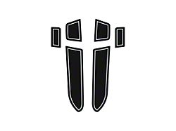 Rear Door Foam Inserts; Black/White (19-21 Silverado 1500 Crew Cab; 2022 Silverado 1500 LTD Crew Cab)