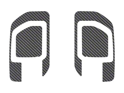 Rear Door Handle Surround Accent Trim; Raw Carbon Fiber (19-25 Silverado 1500 Double Cab, Crew Cab)