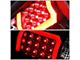 Red C-Bar LED Tail Lights; Black Housing; Clear Lens (07-13 Silverado 1500)