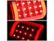 Red C-Bar LED Tail Lights; Chrome Housing; Red Lens (07-13 Silverado 1500)