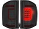 Red C-Bar LED Tail Lights; Chrome Housing; Smoked Lens (07-13 Silverado 1500)