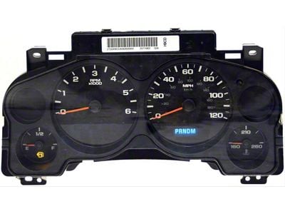 Remanufactured Instrument Cluster; 4-Gauge (2009 Silverado 1500 Crew Cab; 10-11 Silverado 1500; 2012 5.3L Silverado 1500)